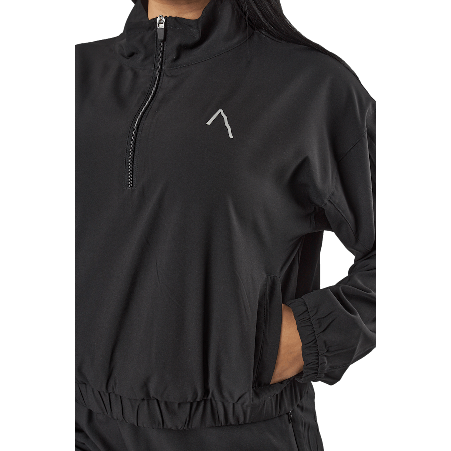 "Tulip Halfzip" striukė su užtrauktuku Black