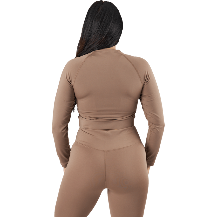 Blacc Recy Langarmtop Taupe Grau
