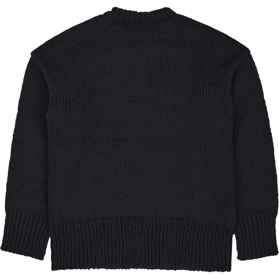 Letterman Crew Knit Navy Navy Navy