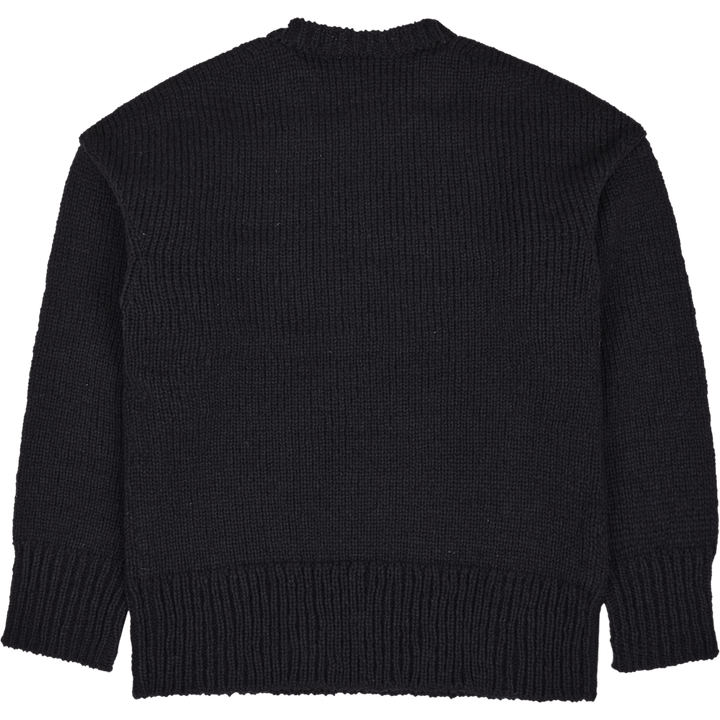 Letterman Crew Knit Navy Navy Navy