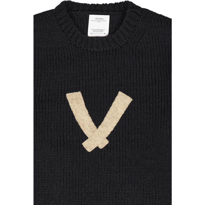 Letterman Crew Knit Navy Navy Navy
