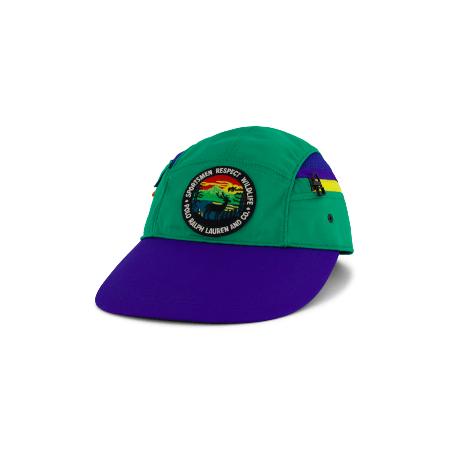 Cotton Nylon-5 Panel Long Bill 5957c Chroma Green