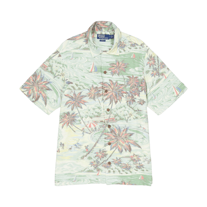 Klasická košile z popelínu s potiskem Hawaiian Beach Bazaar