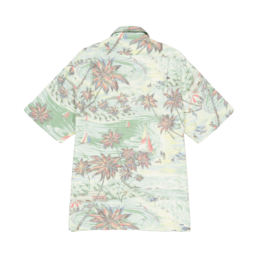 Klasická košile z popelínu s potiskem Hawaiian Beach Bazaar