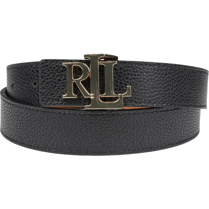 Reversible Logo Leather Belt Blk/Tan
