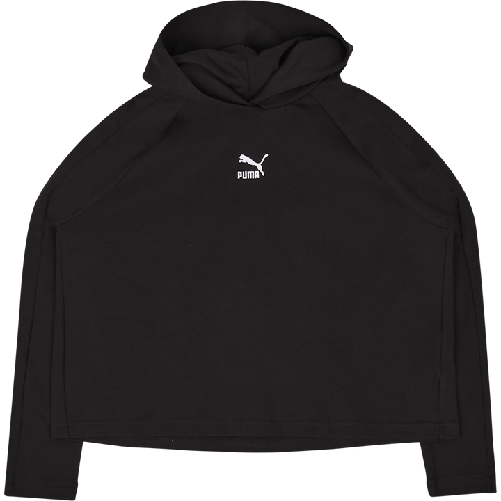 T7 Felpa con cappuccio nero scuro