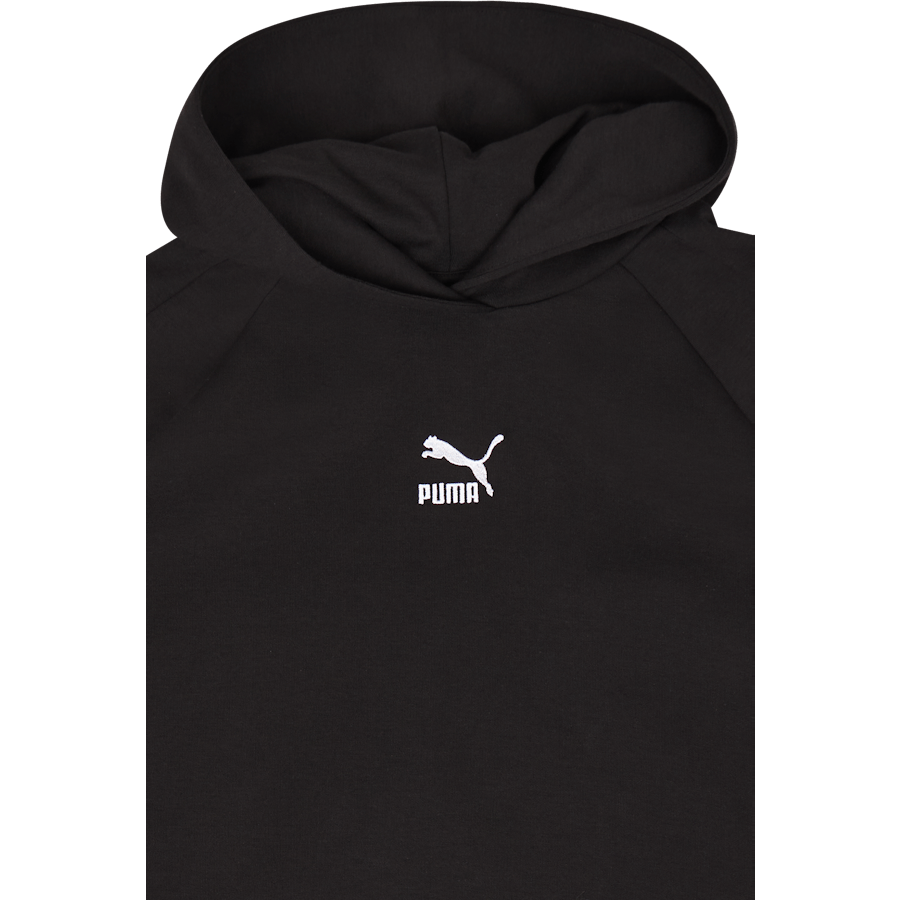 T7 Felpa con cappuccio nero scuro