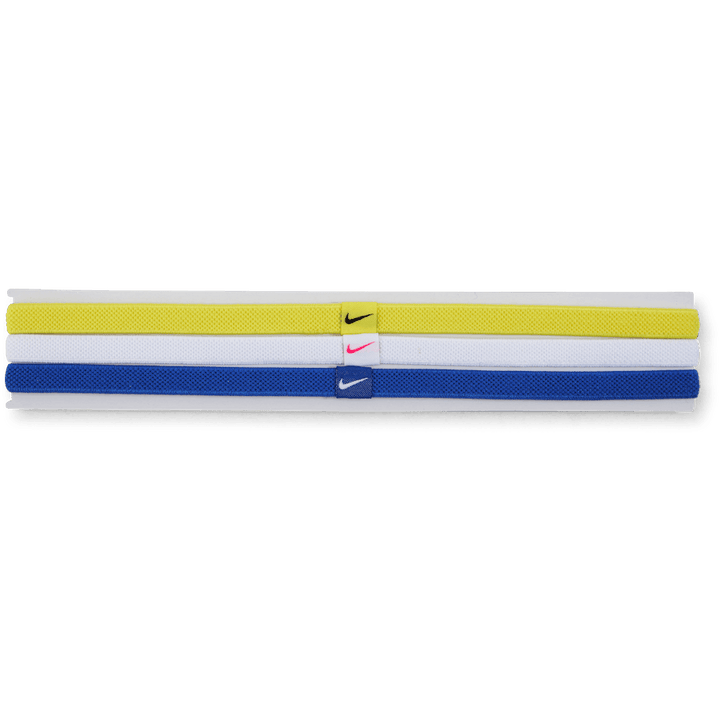 Nike Elastic Headbands 2.0 3 P Opti Yellow/white/hyper Royal