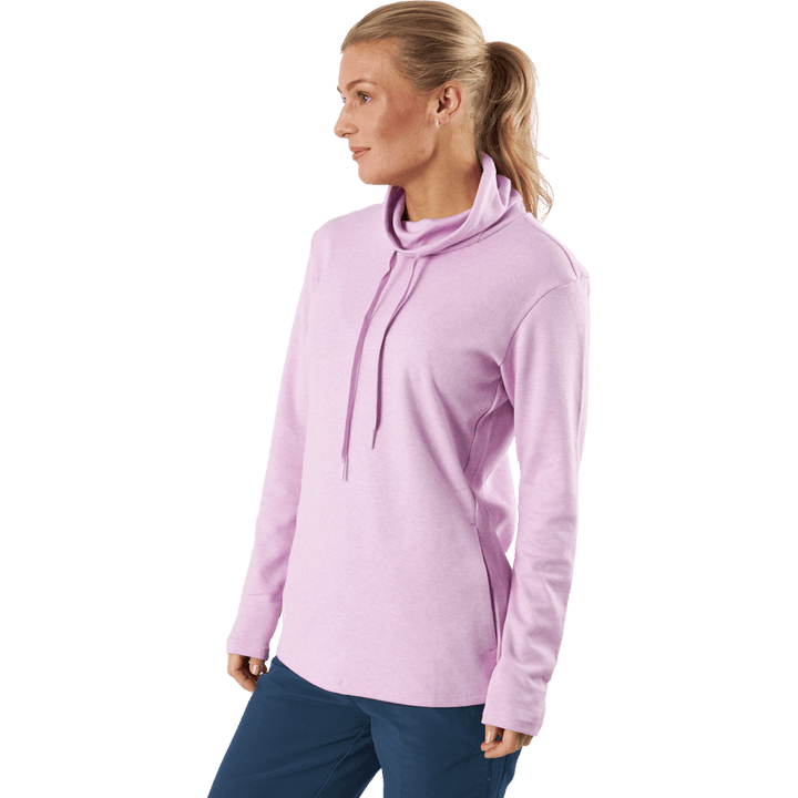 Mélange High Mock Golf Pullover Bliss Lilac Mel