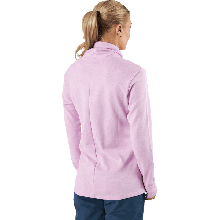 Mélange High Mock Golf Pullover Bliss Lilac Mel