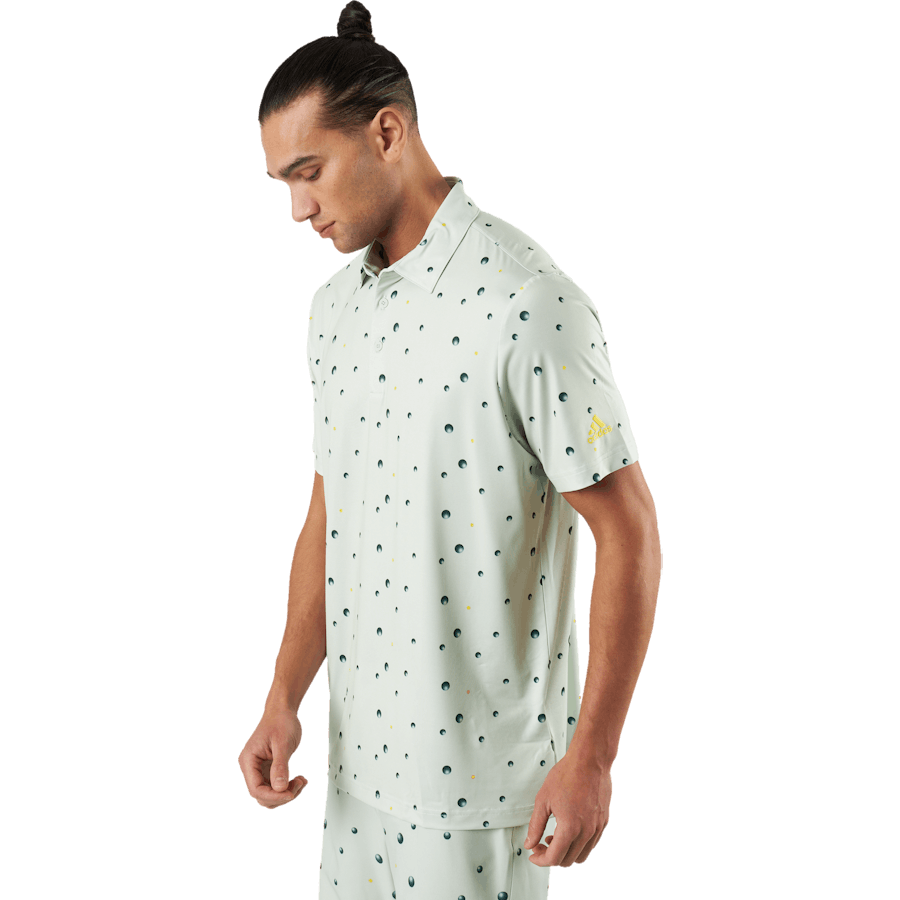 Ultimate365 Allover Print Golf Polo Shirt Linen Green / Shadow Green / Impact Yellow