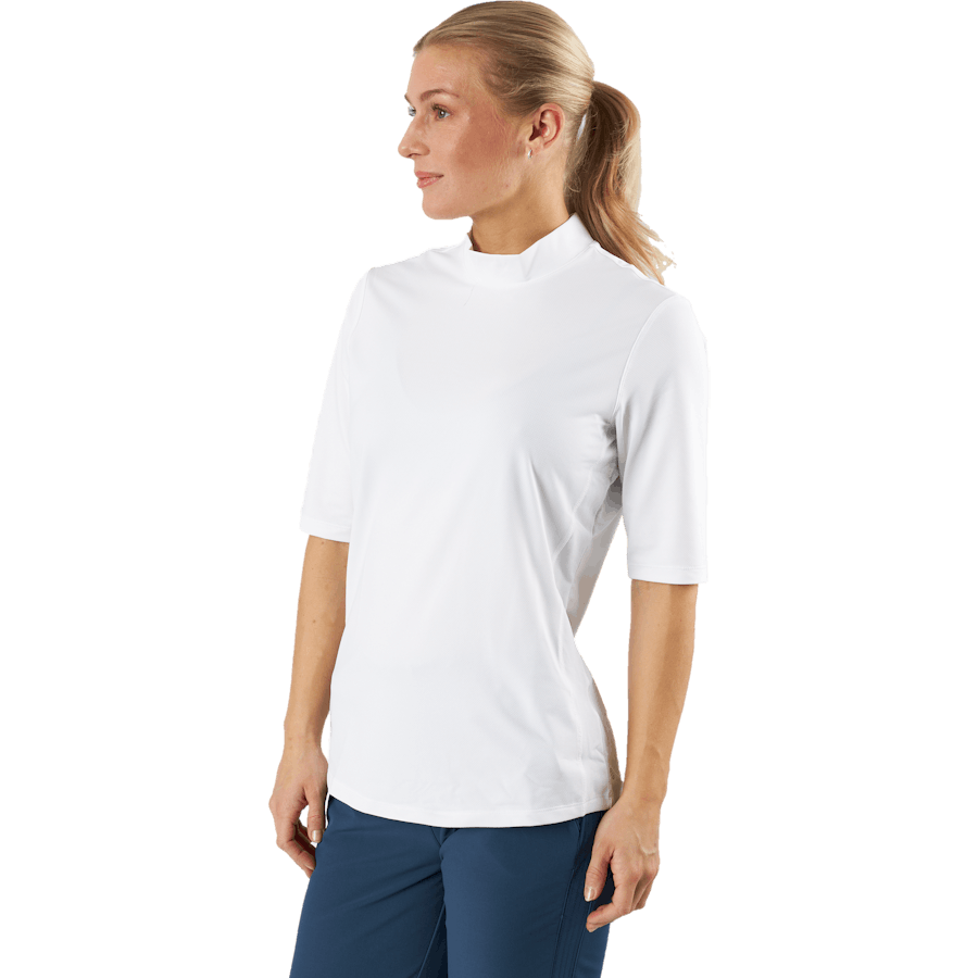 Polo Essentials Mock Bianco
