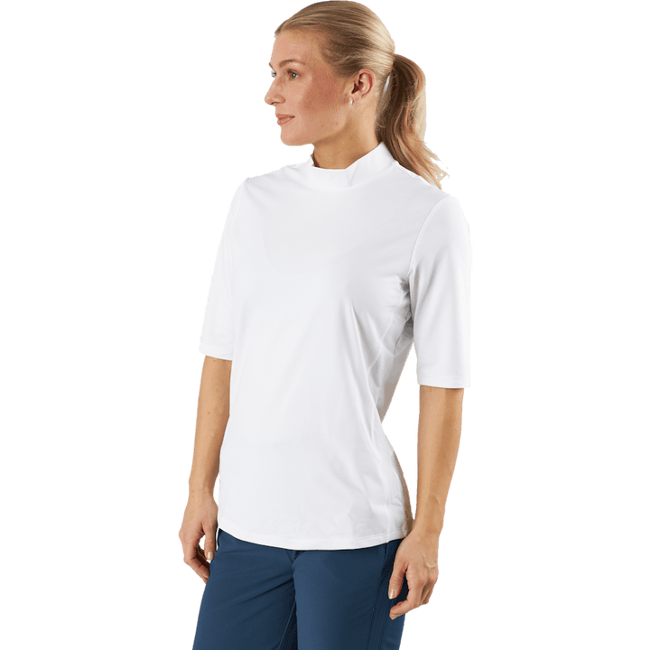 Polo Essentials Mock Bianco