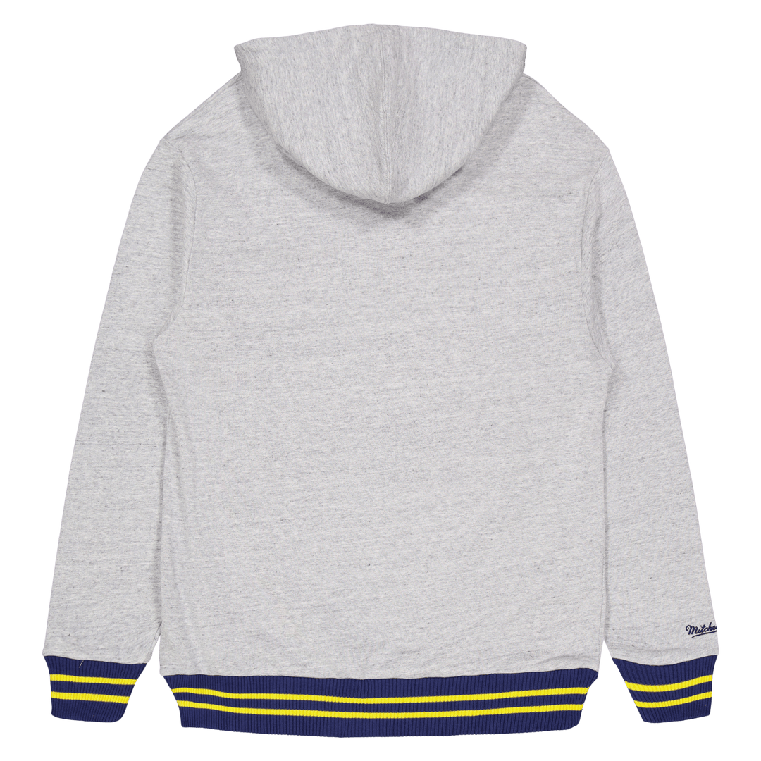 Sweat à capuche classique en tissu éponge gris chiné