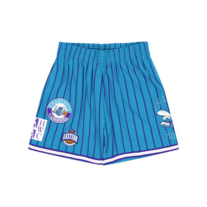 M&n City Collection Pantaloncini a rete Hornets Blue/hornets Purple