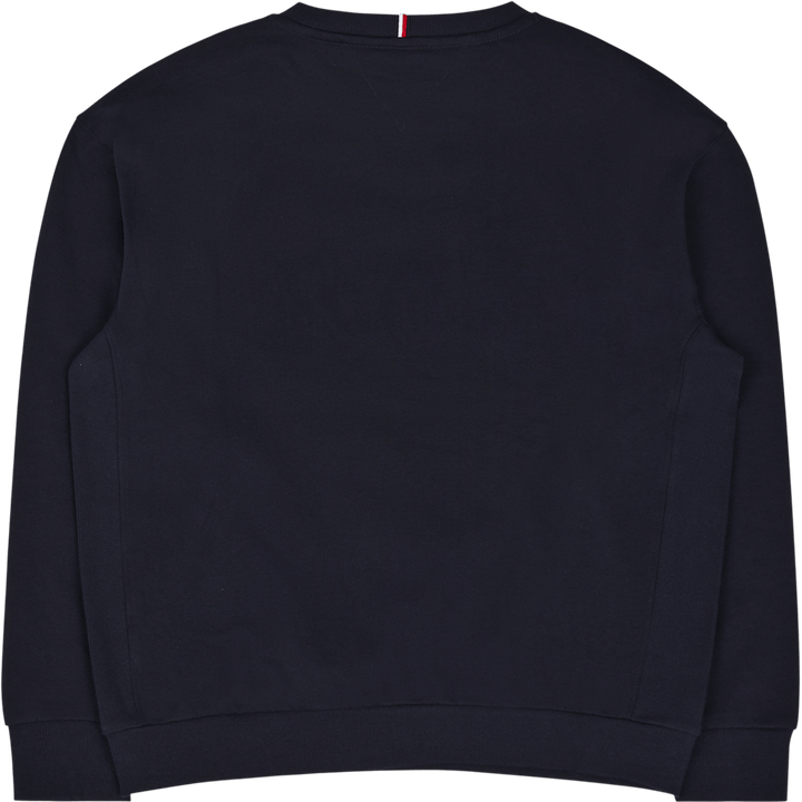 Cord Applique Sweatshirt Blue