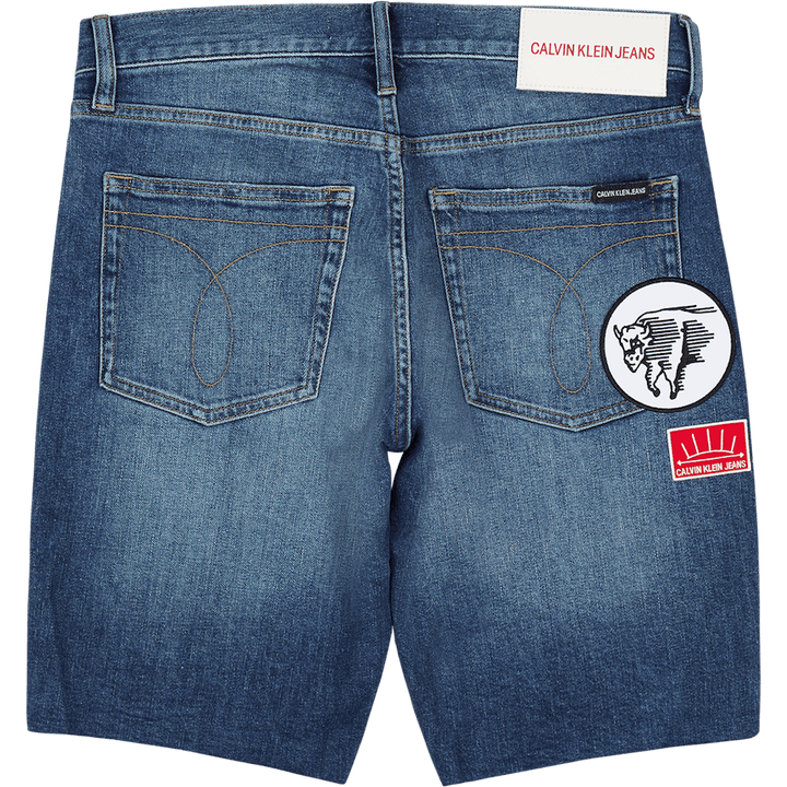 Slim Short Denim Blue
