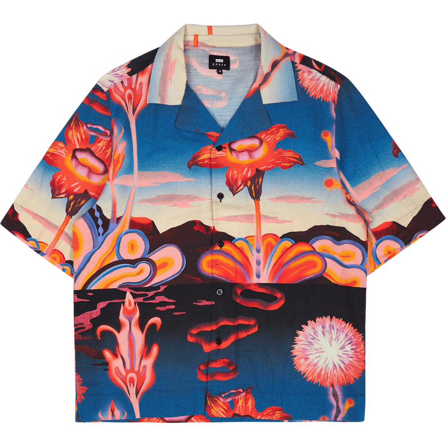 Hana No Shita Shirt Ss Multicolor Garment Washed