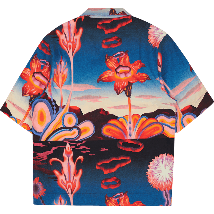 Hana No Shita Shirt Ss Multicolor Garment Washed