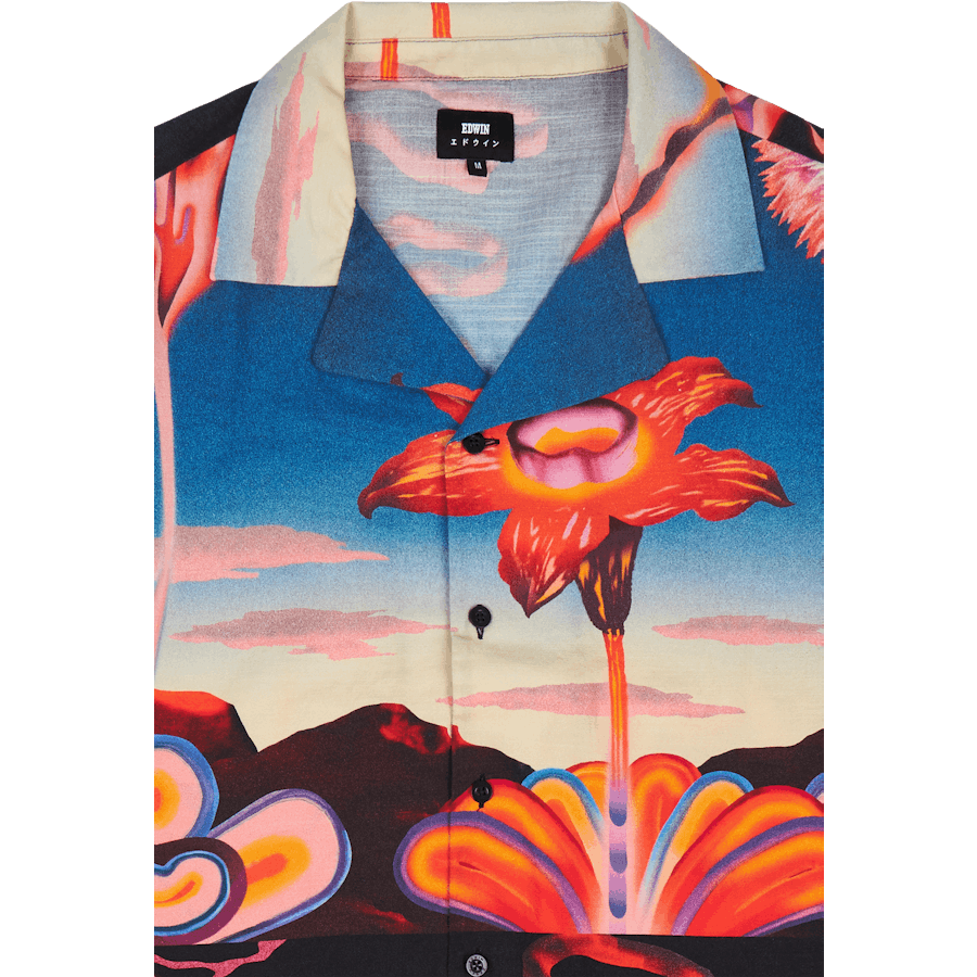 Hana No Shita Shirt Ss Multicolor Garment Washed