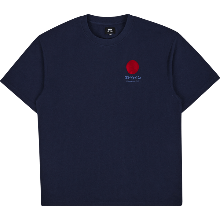 Japanese Sun Supply Ts Maritime Blue Garment Washed