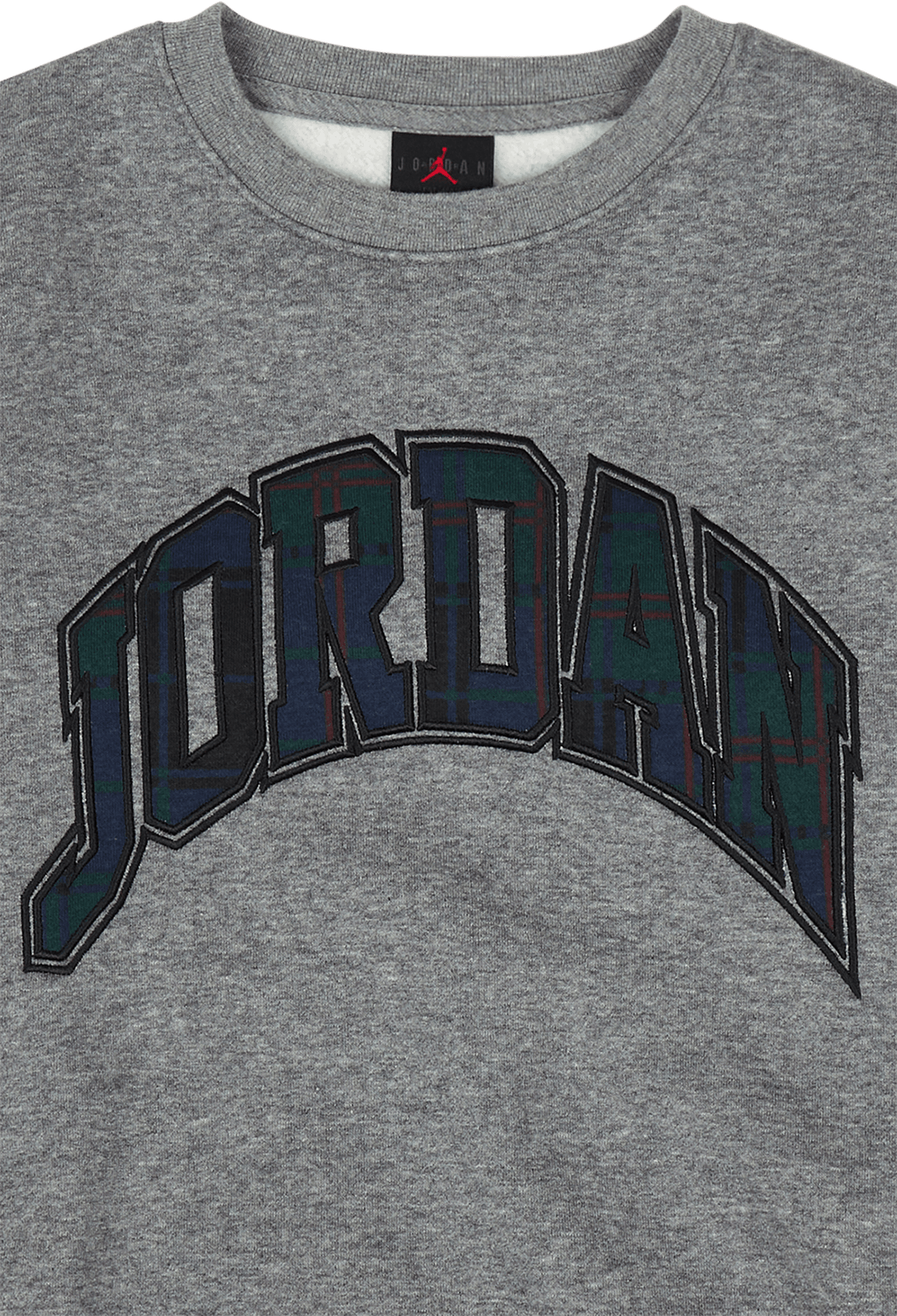 Jdb Essentials Plaid Crew Carbon Heather