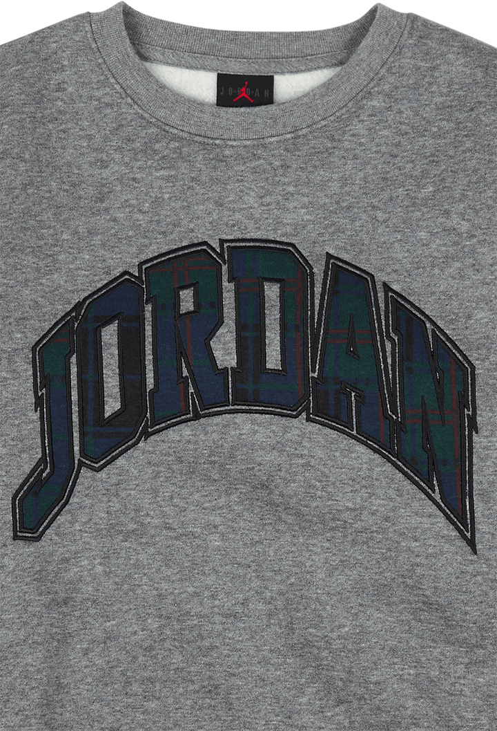 Jdb Essentials Plaid Crew Carbon Heather