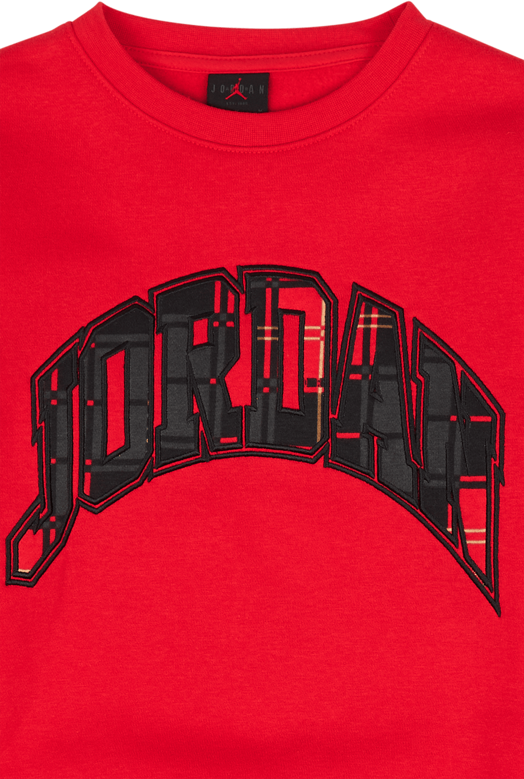 Jdb Essentials Plaid Crew Fire Red