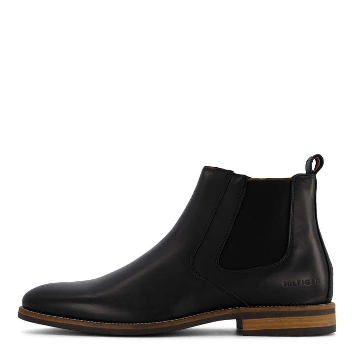 Essential Hilfiger Lth Chelsea Schwarz