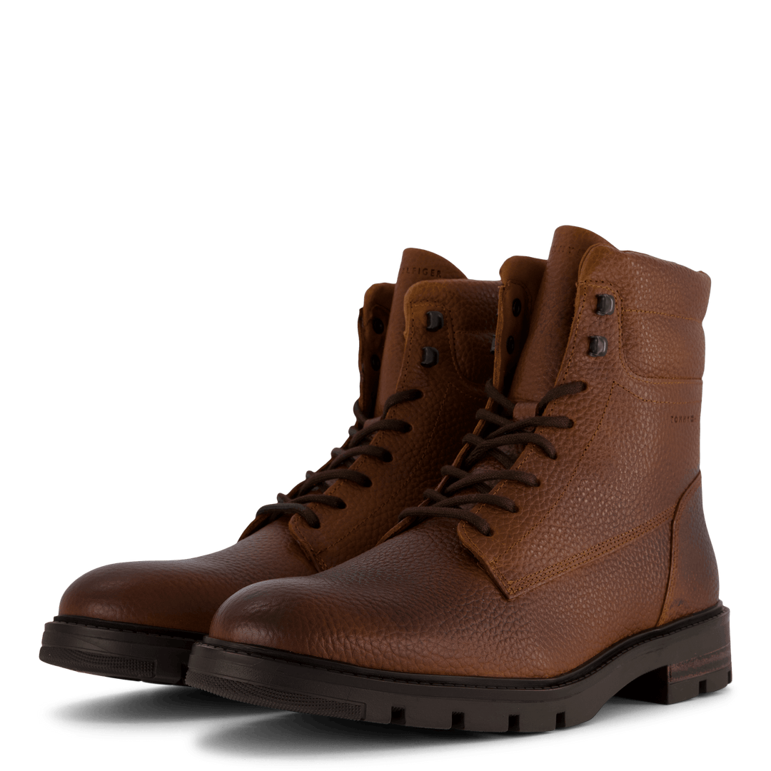 Bottes Hilfiger Lth rembourrées et chaudes, cognac