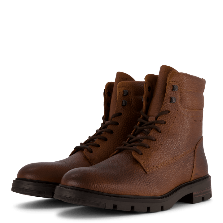 Bottes Hilfiger Lth rembourrées et chaudes, cognac