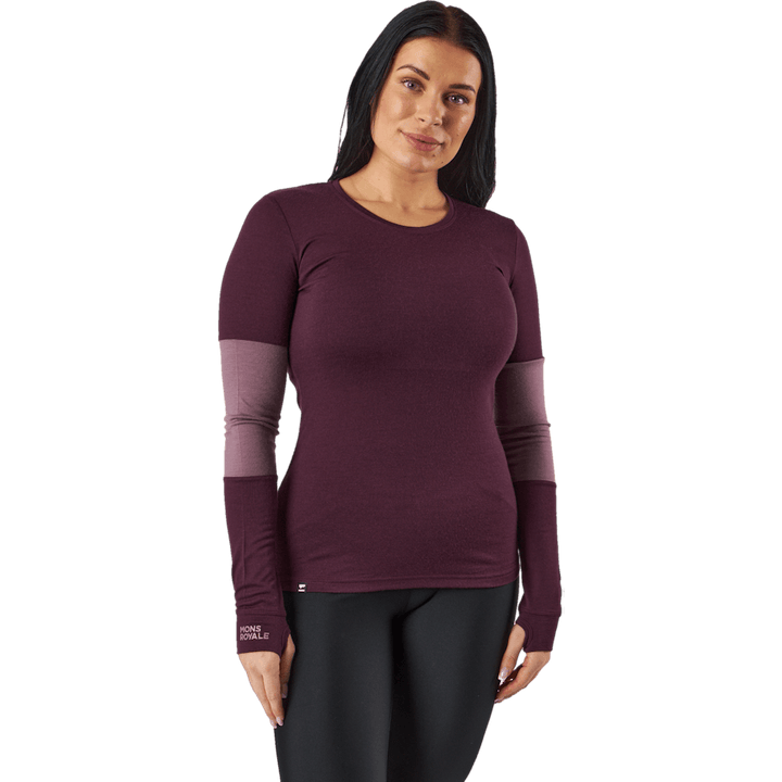 Mons Royale Cornice Long Sleev Wine Red