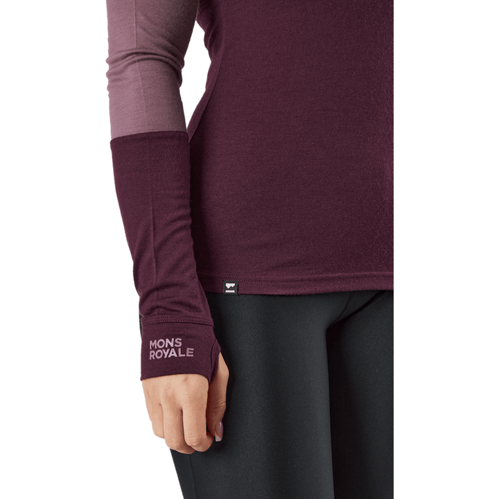 Mons Royale Cornice Long Sleev Wine Red