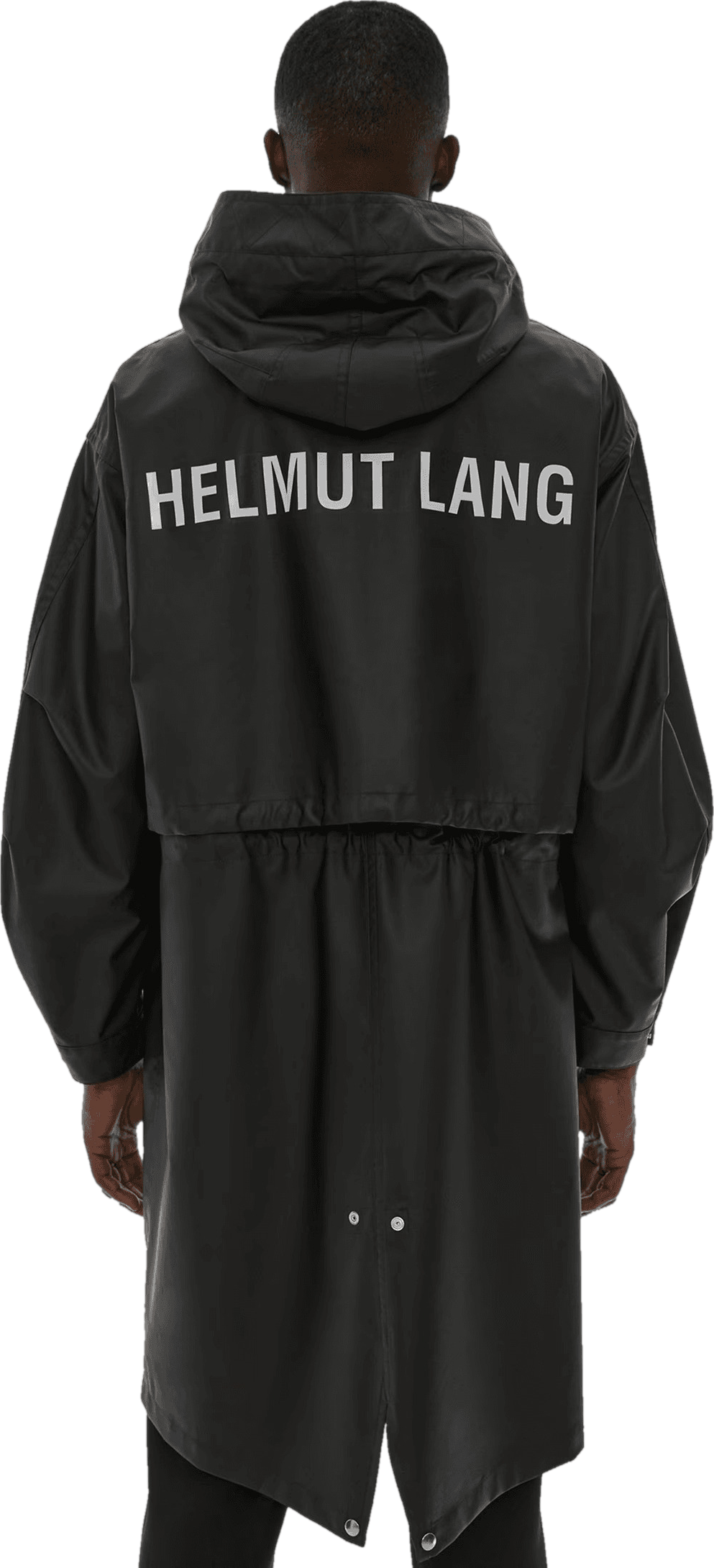 Parka in gomma.laminato Nero