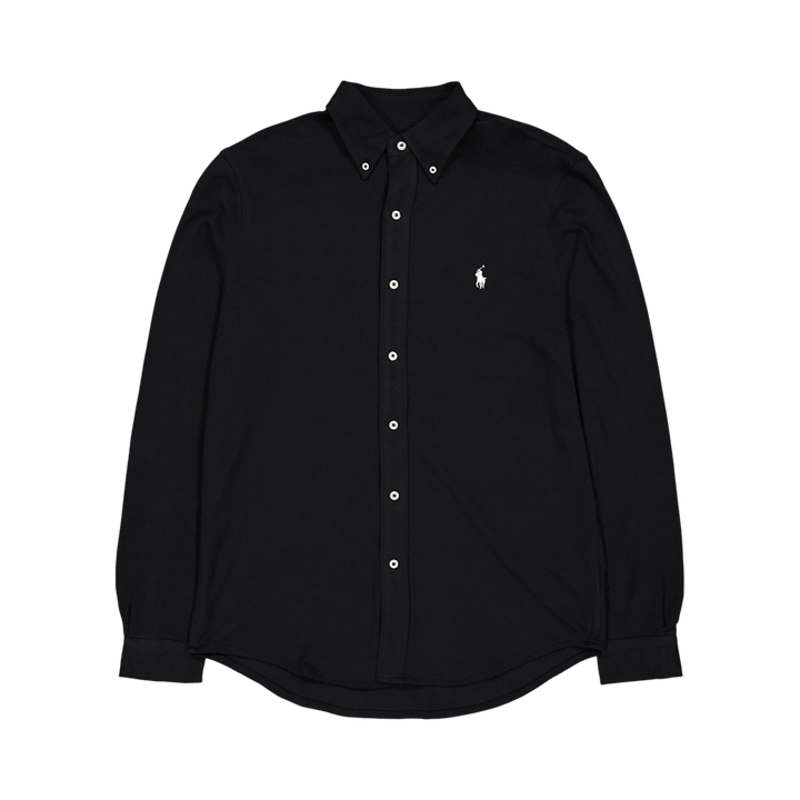 Siatkowa koszulka polo Featherweight czarna