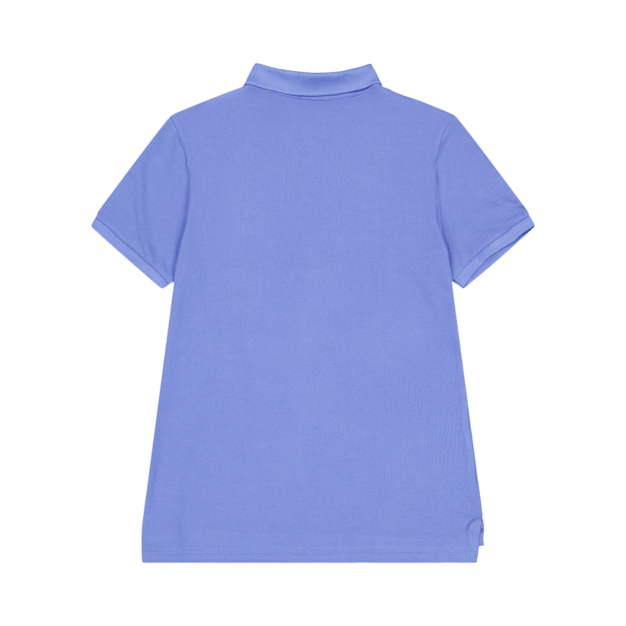 Custom Slim Fit Mesh Polo Shirt Harbor Island Blau