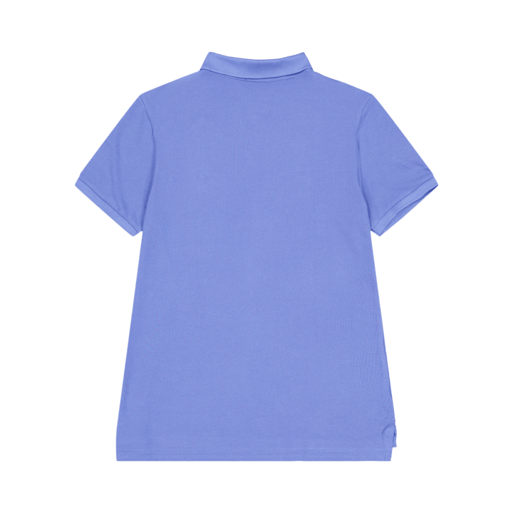 Custom Slim Fit Mesh Polo Shirt Harbor Island Blau