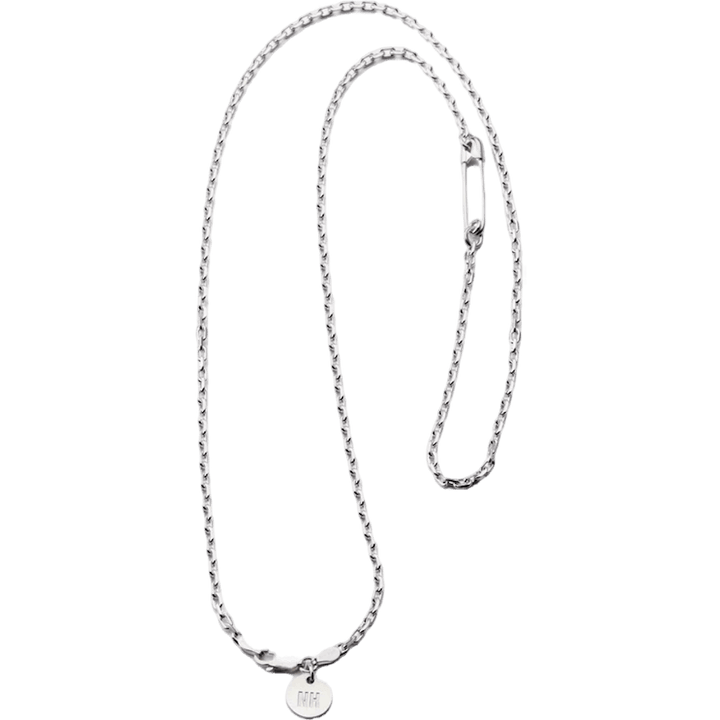 Silver Safety Pin Necklace Silver
