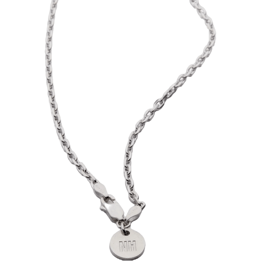 Silver Safety Pin Necklace Silver