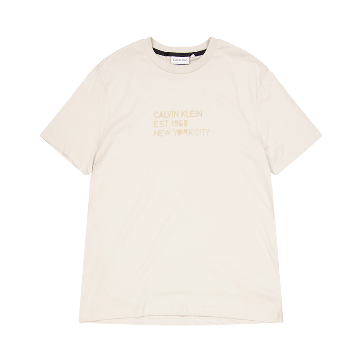 Mixed Print Stencil Logo T-shi Ace