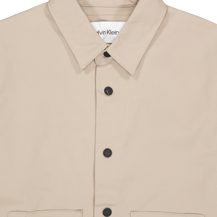 Modern Twill Overshirt Pkr - Grey