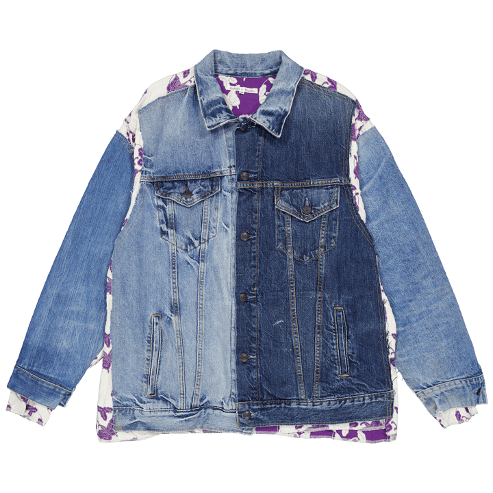 Jean Jacket -> kaetud jakk A-off valge