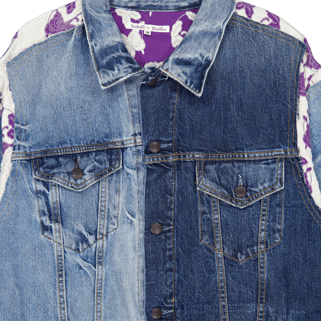 Jean Jacket -> kaetud jakk A-off valge