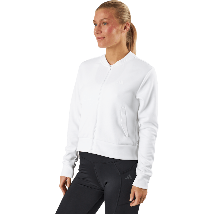 Knit Golf Bomber Jacket White