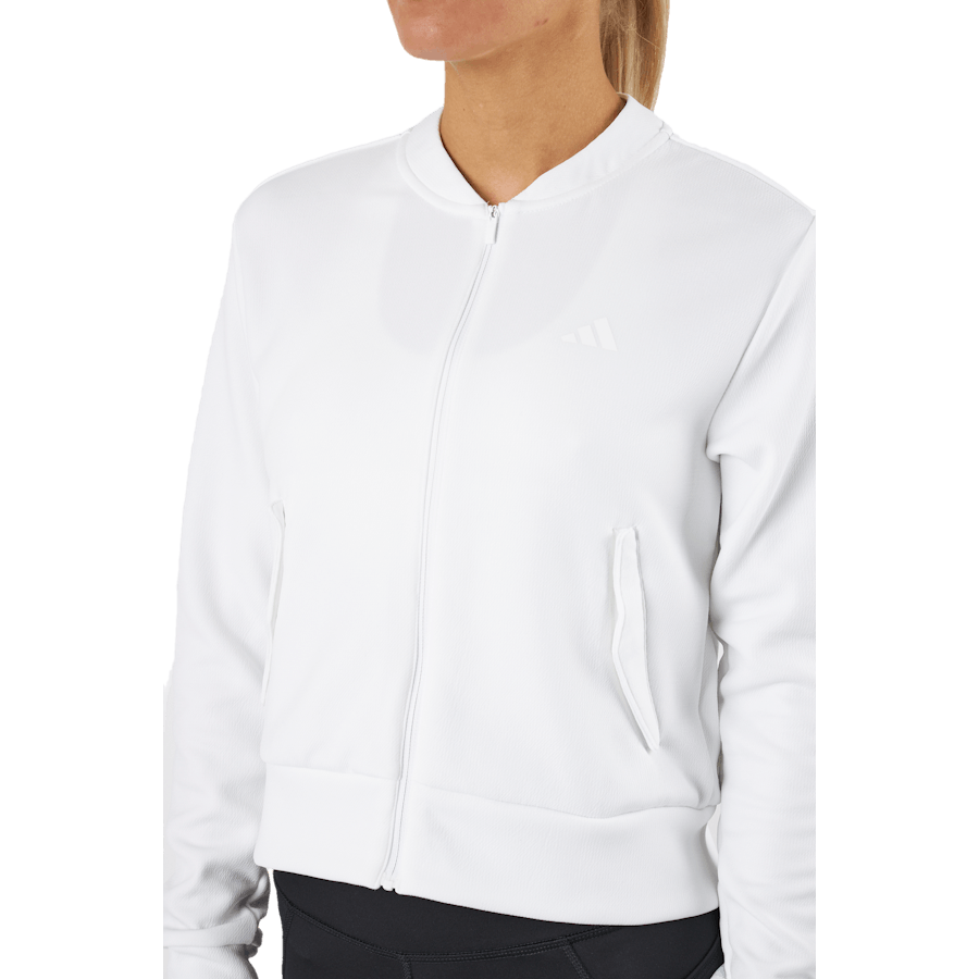 Knit Golf Bomber Jacket White