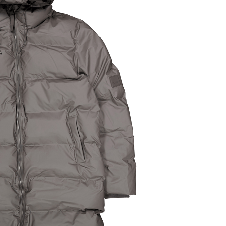 Rains Alta Long Puffer Jacket W3t4 97 Metallic