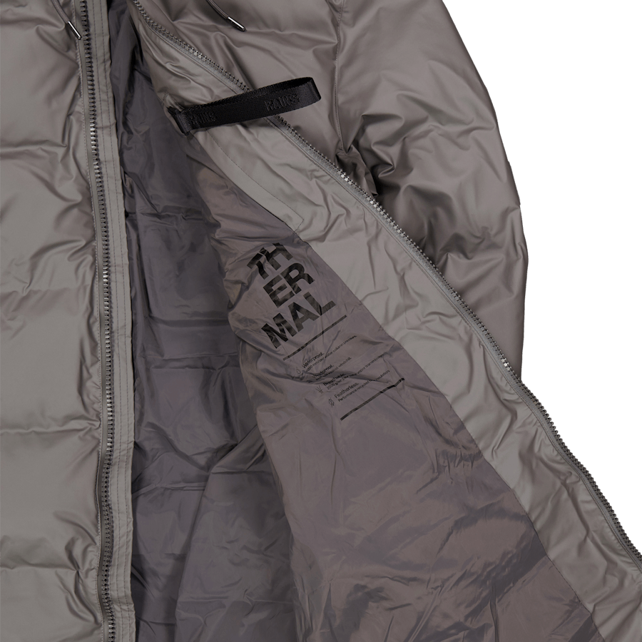 Rains Alta Long Puffer Jacket W3t4 97 Metallic