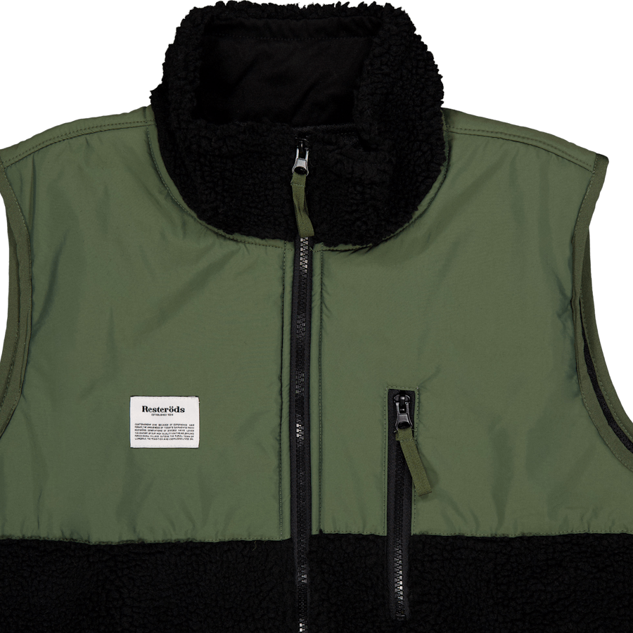 Panel Fleece Vest Zip 990