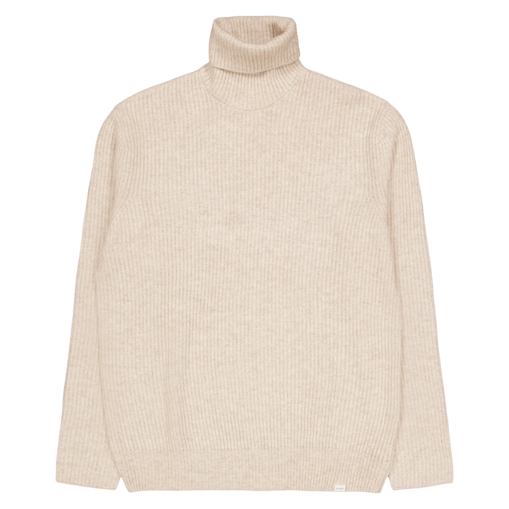 Les Deux Eddie - Maglia a collo alto in lana a coste mélange