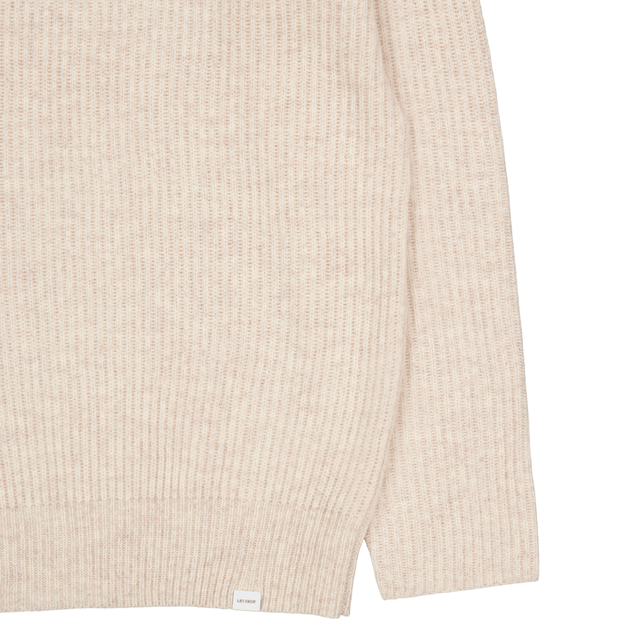 Les Deux Eddie - Maglia a collo alto in lana a coste mélange
